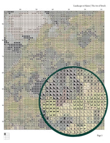 Landscape in Falaise Cross Stitch Pattern - Premium Cross Stitch Pattern - Raoul Dufy