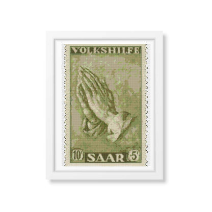 Praying Hands First Issue Stamp Cross Stitch Pattern | Albrecht Durer