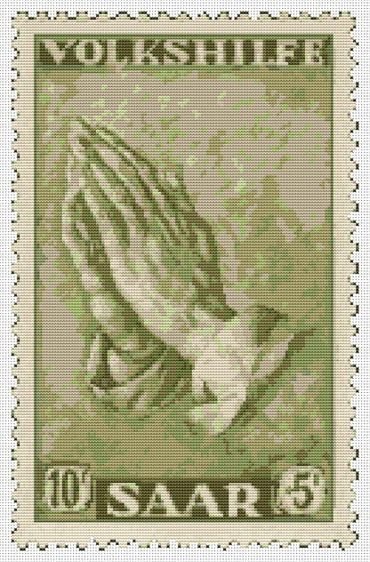 Praying Hands First Issue Stamp Cross Stitch Kit | Albrecht Durer