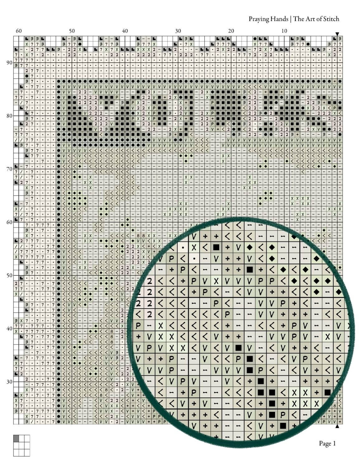 Praying Hands First Issue Stamp Cross Stitch Pattern - Premium Cross Stitch Pattern - Albrecht Durer