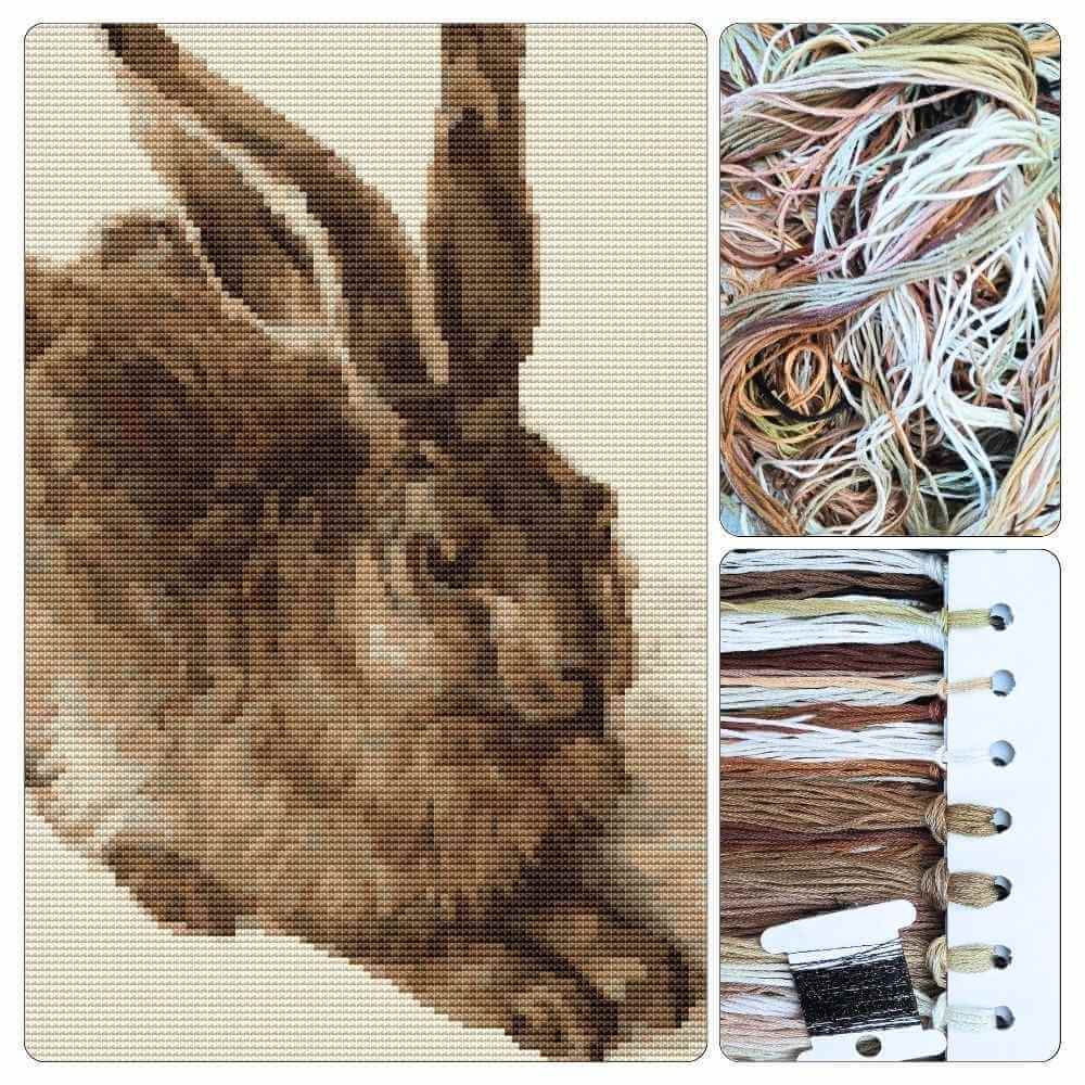 The Young Hare Cross Stitch Kit