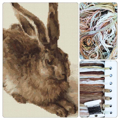 The Young Hare Cross Stitch Kit