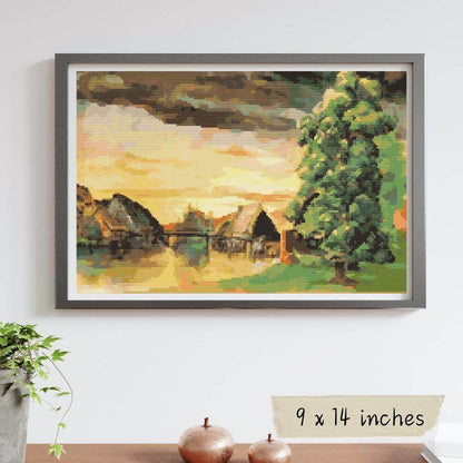 Willow Mill Cross Stitch Pattern