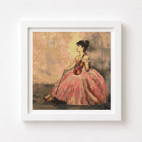 Violinist at Rest Cross Stitch Pattern - Premium Cross Stitch Pattern - Sir William Russell Flint