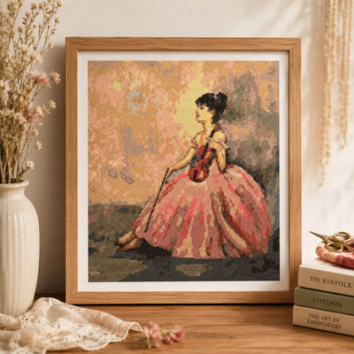 Violinist at Rest Cross Stitch Pattern