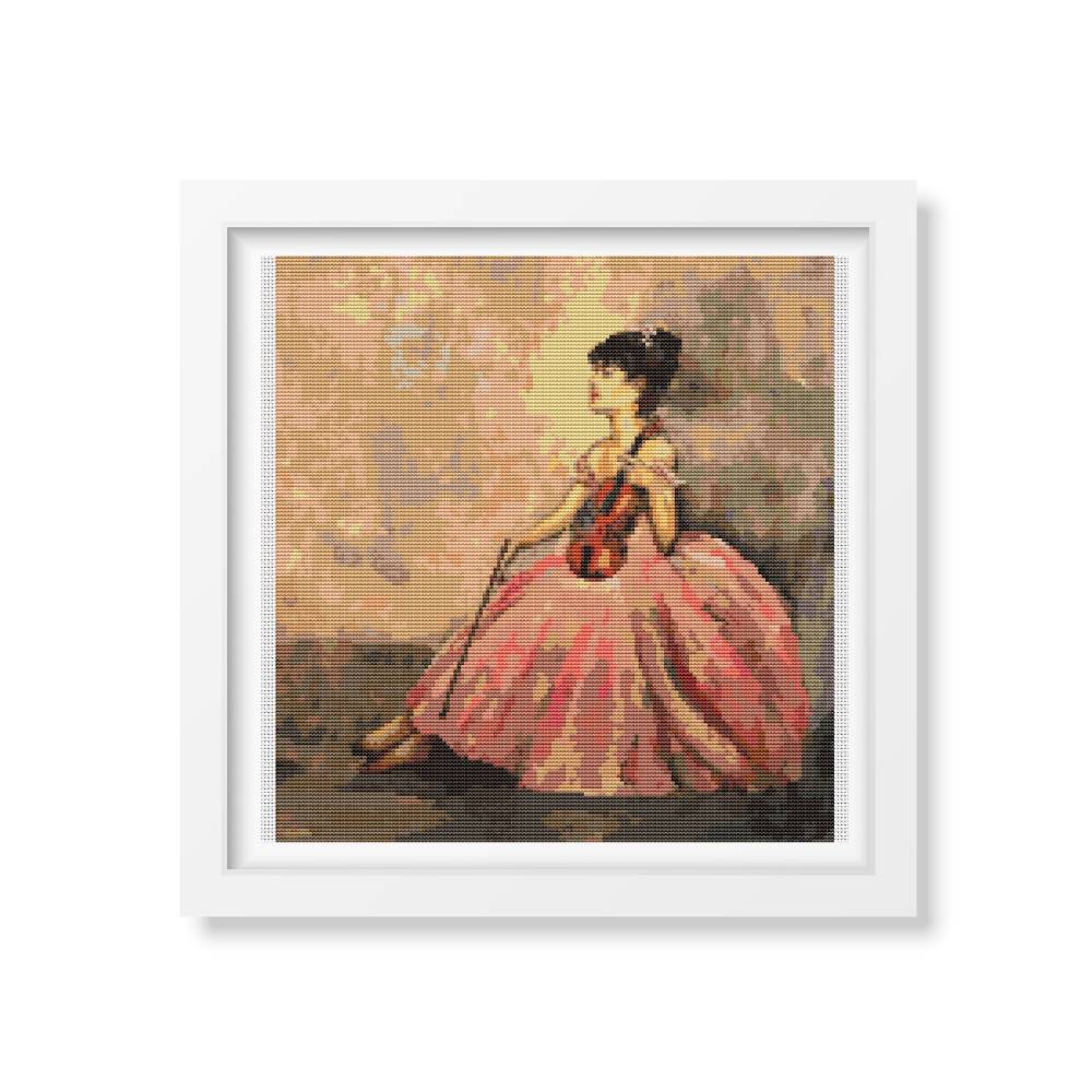 Violinist at Rest Cross Stitch Kit | Sir William Russell Flint