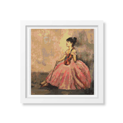 Violinist at Rest Cross Stitch Kit | Sir William Russell Flint