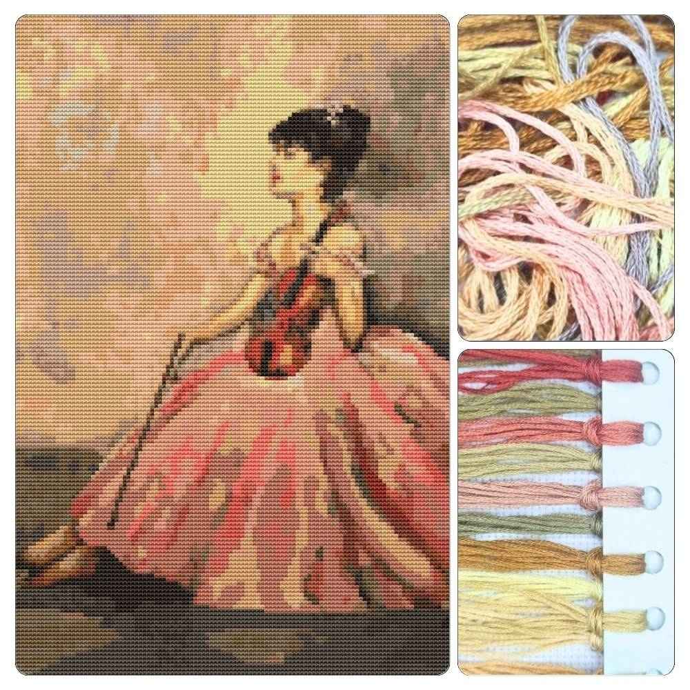 Violinist at Rest Cross Stitch Kit