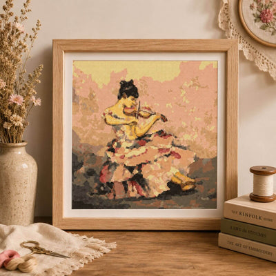 The Violinist Cross Stitch Pattern