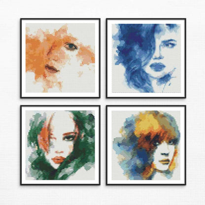Four Squares featuring The Elements Cross Stitch Kit
