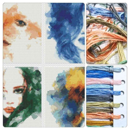 Four Squares featuring The Elements Cross Stitch Kit