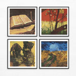 Four Squares featuring Vincent Van Gogh Cross Stitch Pattern