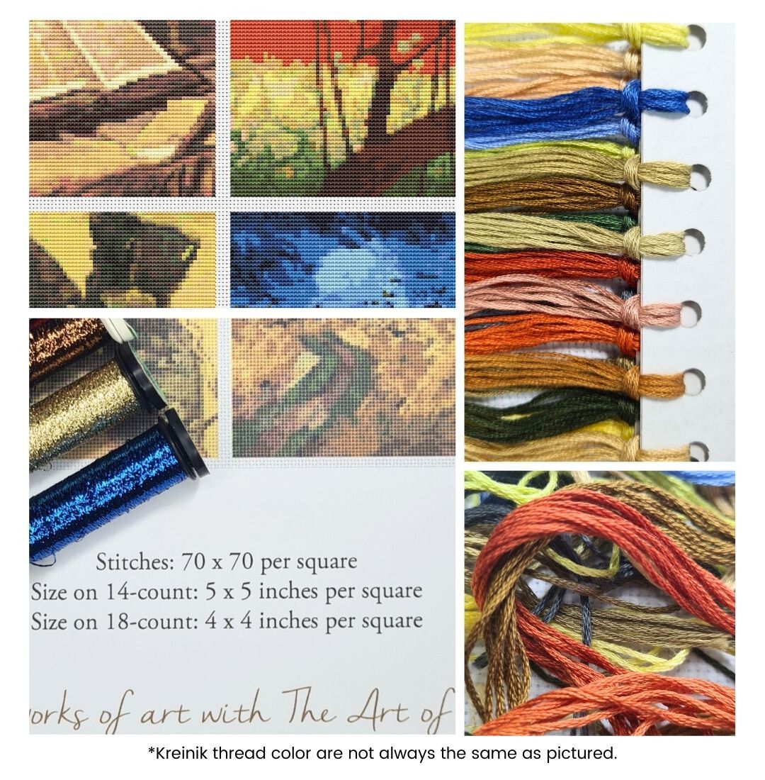 Four Squares featuring Vincent Van Gogh Cross Stitch Kit | Vincent Van Gogh