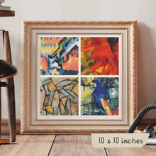 Four Squares featuring Abstract Cross Stitch Pattern | The Art of Stitch