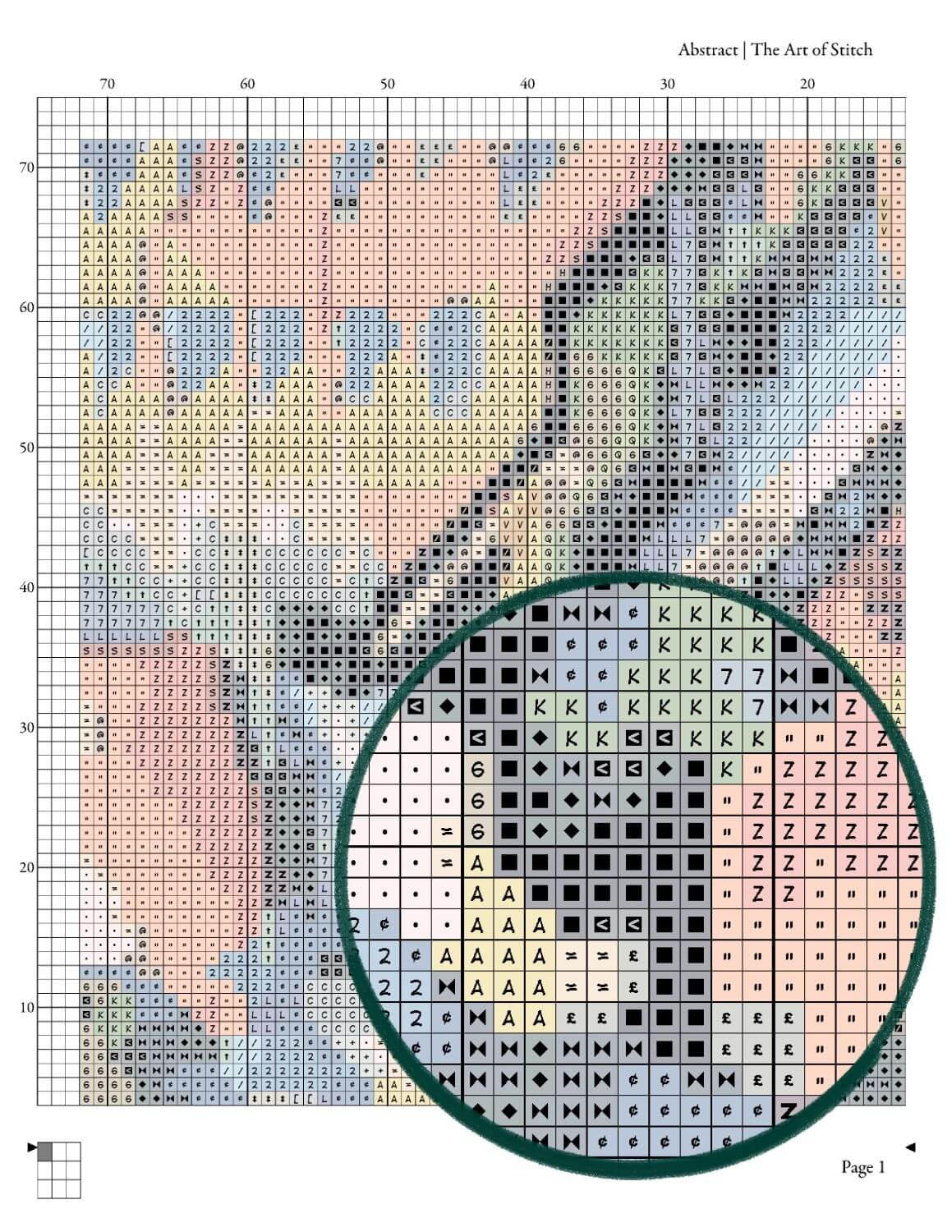 Four Squares featuring Abstract Cross Stitch Kit - Square Panel Cross Stitch Kit - The Art of Stitch