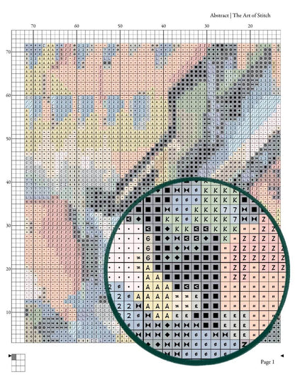 Four Squares featuring Abstract Cross Stitch Kit - Square Panel Cross Stitch Kit - The Art of Stitch