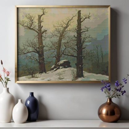 Dolmen in Snow Cross Stitch Pattern - Premium Cross Stitch Pattern - Caspar David Friedrich