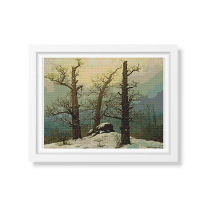 Dolmen in Snow Cross Stitch Kit | Caspar David Friedrich