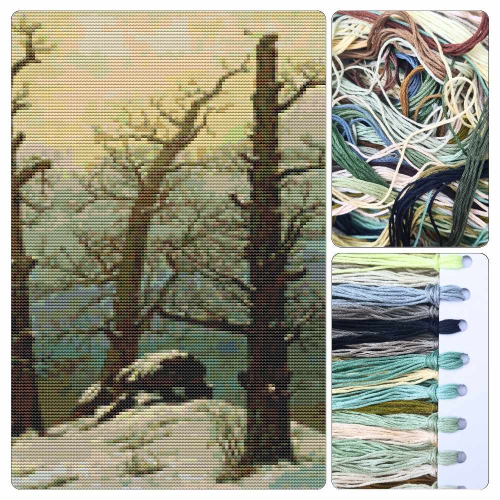 Dolmen in Snow Cross Stitch Kit - Premium Cross Stitch Kit - Caspar David Friedrich