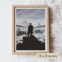 Wanderer above the Sea of Fog Cross Stitch Pattern
