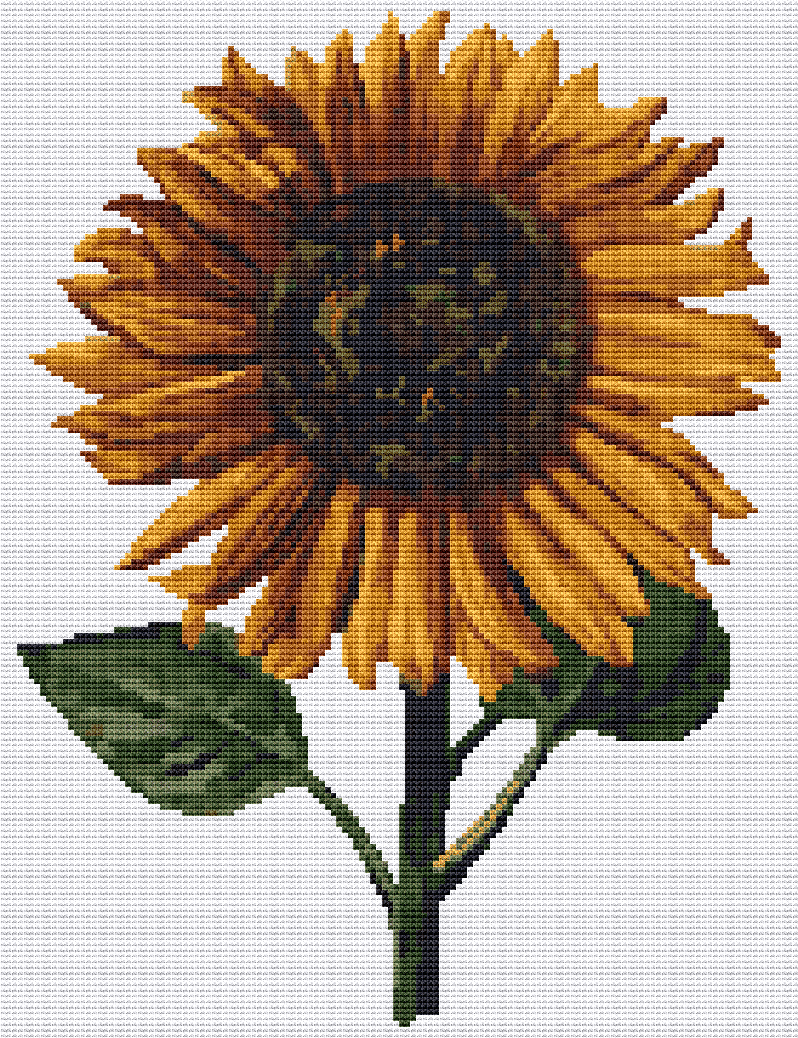 Sunflower Cross Stitch Pattern by Daniel Froeschl