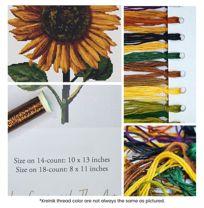 Sunflower Cross Stitch Kit | Daniel Froeschl