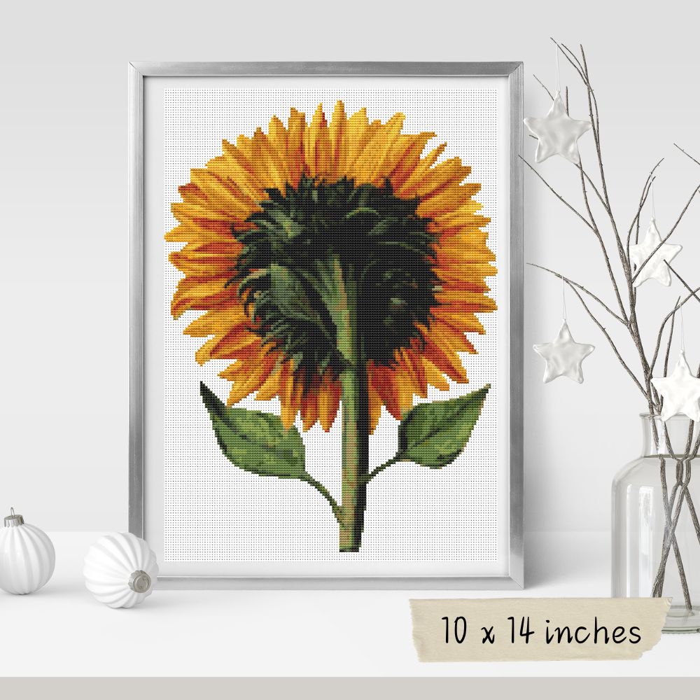 Sunflower Seen from the Back Cross Stitch Kit | Daniel Froeschl