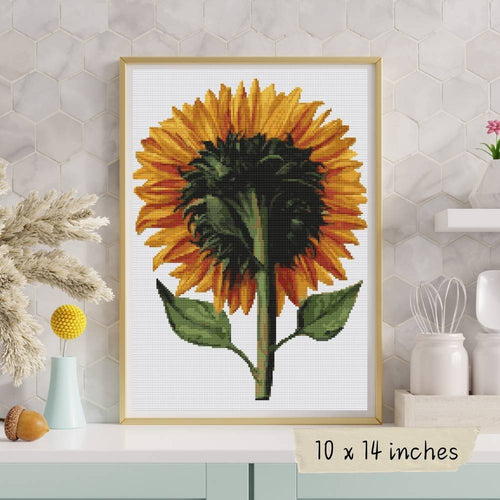 Sunflower Seen from the Back Cross Stitch Kit