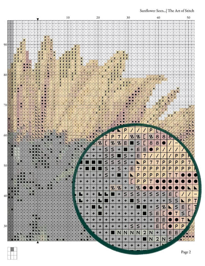 Sunflower Seen from the Back Cross Stitch Pattern - Premium Cross Stitch Pattern - Daniel Froeschl