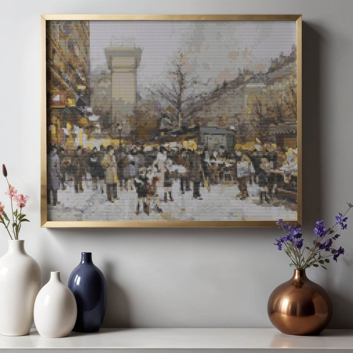 Porte Saint - Denis Cross Stitch Pattern - Premium Cross Stitch Pattern - Eugène Galien - Laloue
