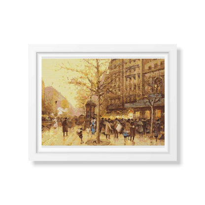 A Paris Street Scene Cross Stitch Kit | Eugène Galien-Laloue