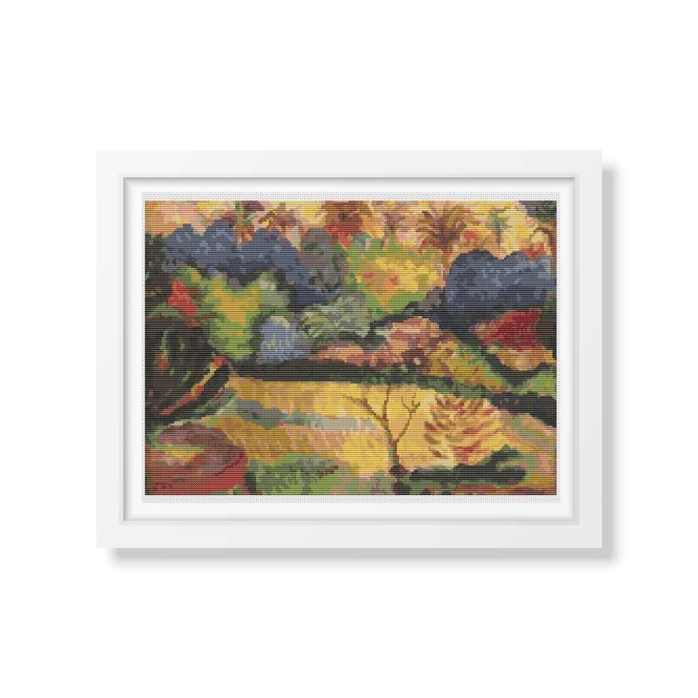 Tahitian Landscape Cross Stitch Kit | Paul Gauguin