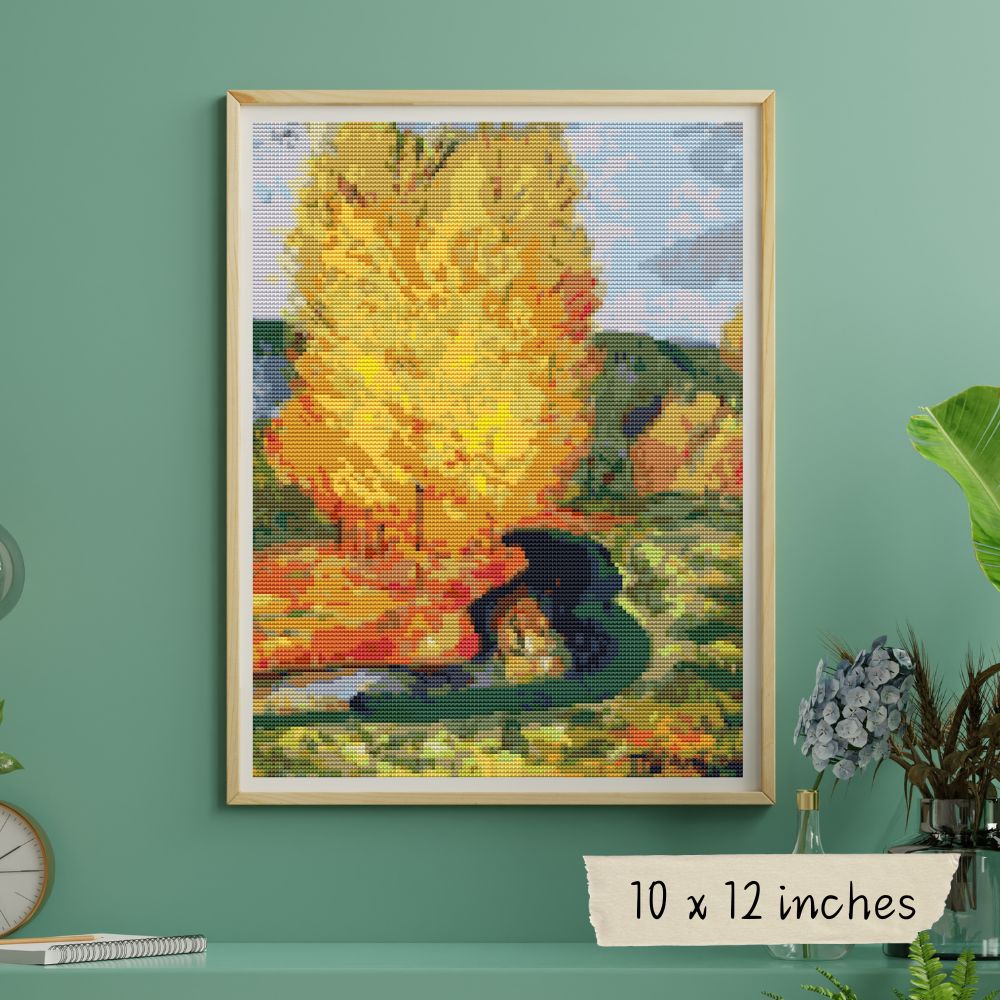 Autumn Landscape Cross Stitch Kit | Paul Gauguin