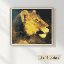Head of Lioness Cross Stitch Pattern