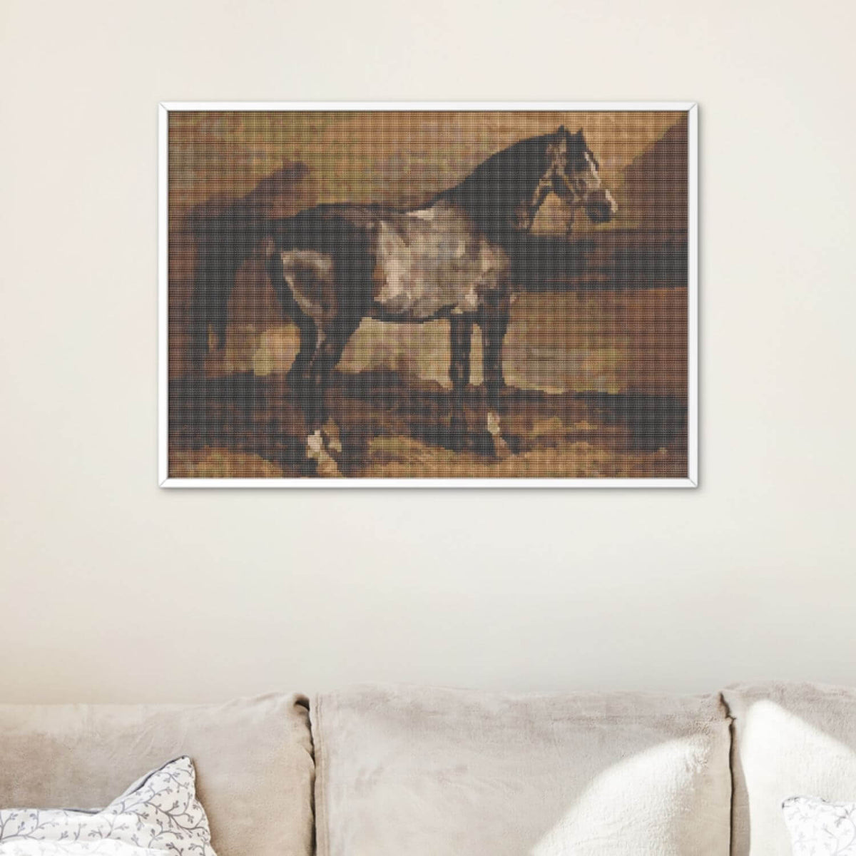 Gray Horse Cross Stitch Pattern - Premium Cross Stitch Pattern - Theodore Gericault