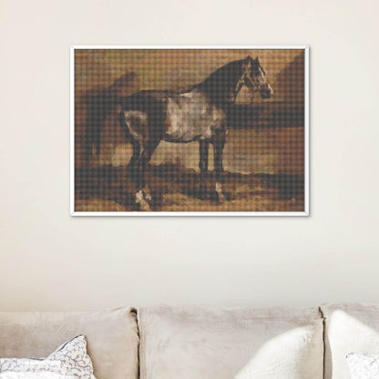 Gray Horse Cross Stitch Pattern - Premium Cross Stitch Pattern - Theodore Gericault