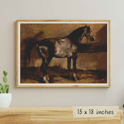 Gray Horse Cross Stitch Kit