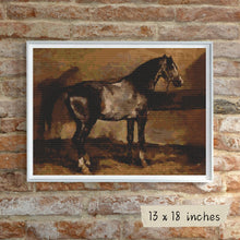 Gray Horse Cross Stitch Pattern | Theodore Gericault