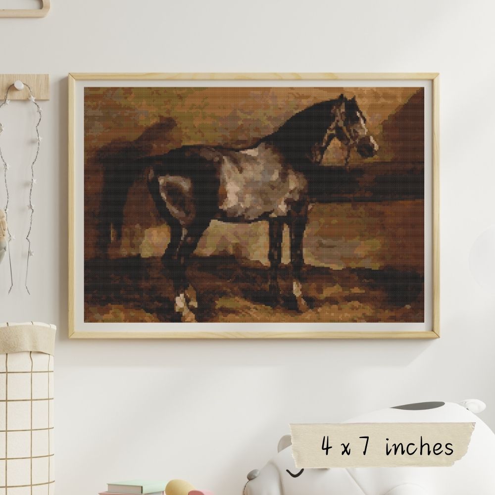 Gray Horse Cross Stitch Pattern