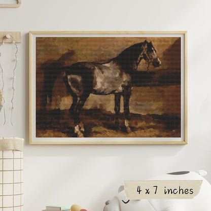 Gray Horse Cross Stitch Pattern