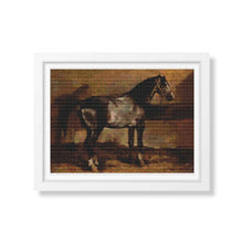 Gray Horse Cross Stitch Pattern | Theodore Gericault