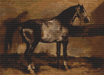 Gray Horse Cross Stitch Pattern by Theodore Gericault