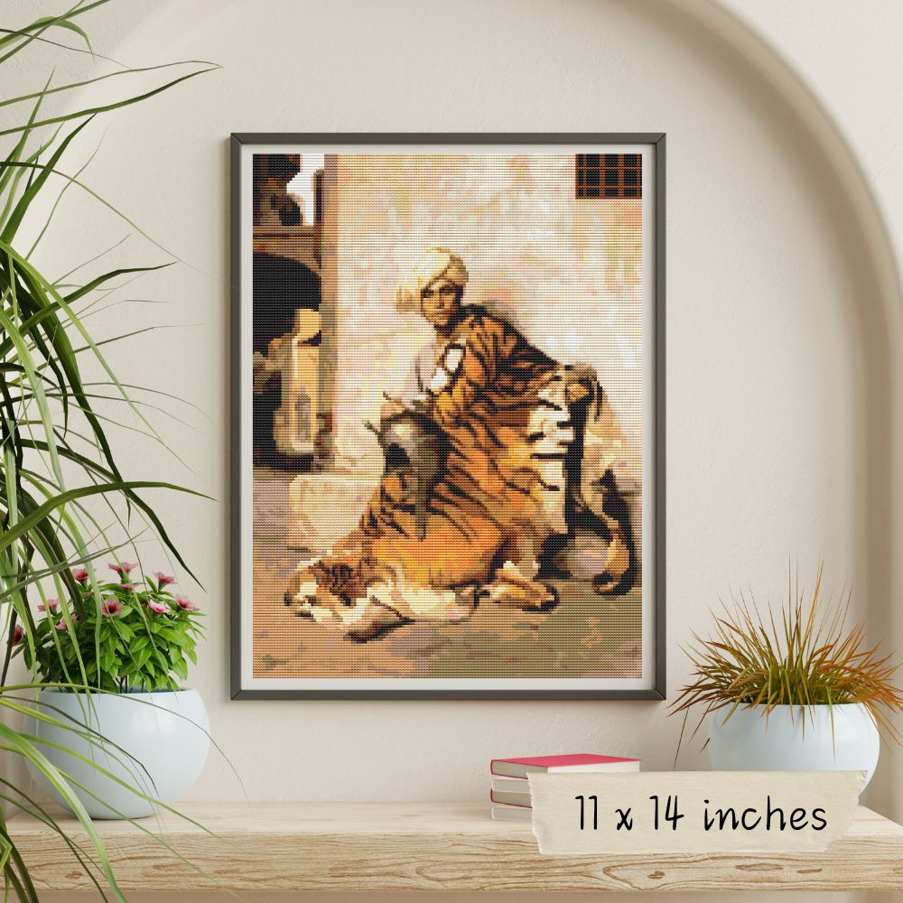 Pelt Merchant of Cairo Cross Stitch Pattern | Jean Leon Gerome