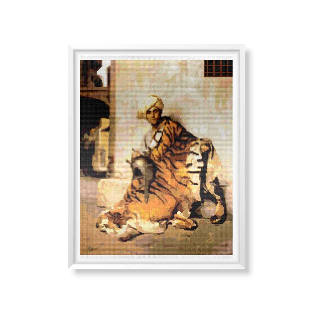 Pelt Merchant of Cairo Cross Stitch Pattern | Jean Leon Gerome