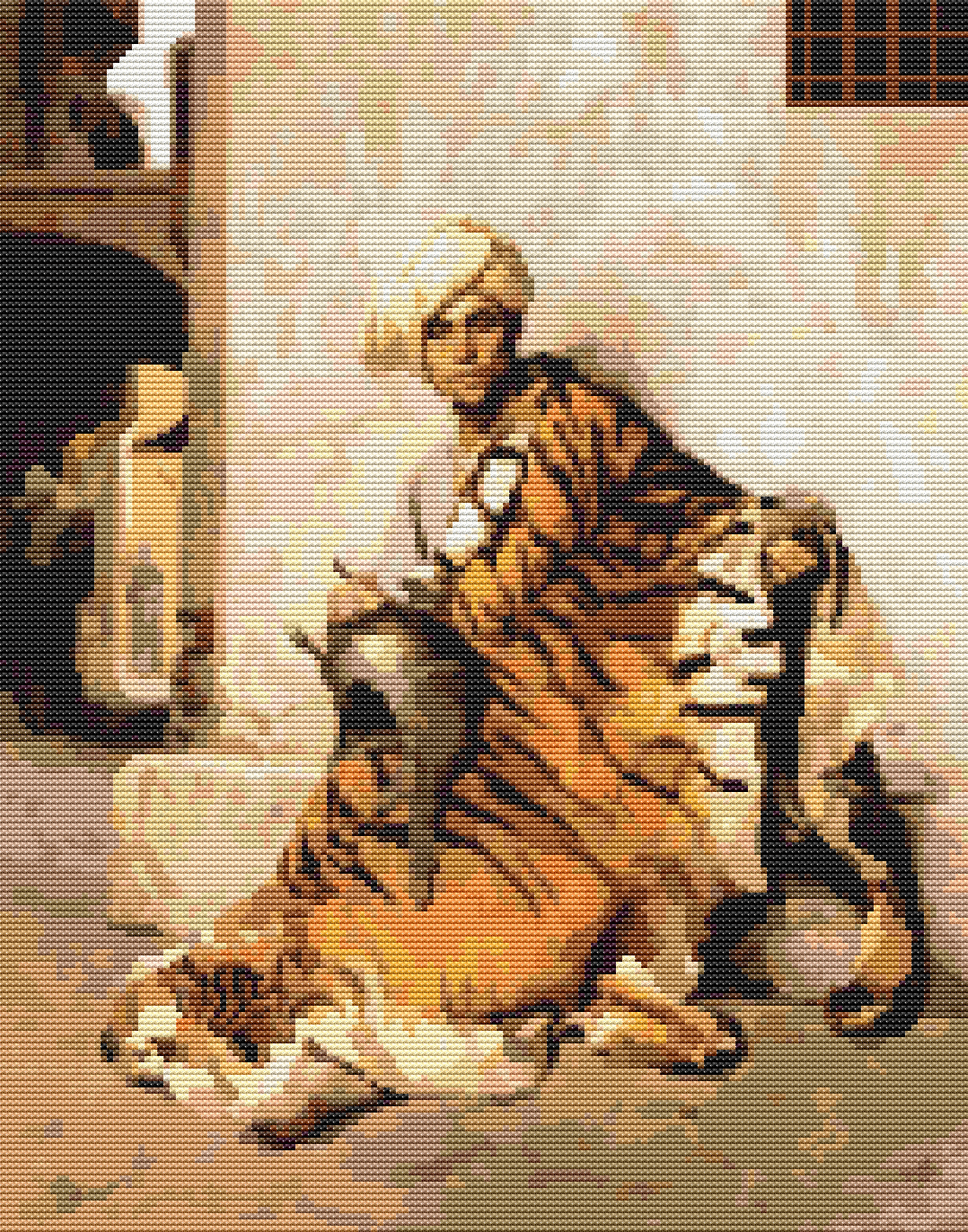 Pelt Merchant of Cairo Cross Stitch Kit | Jean Leon Gerome