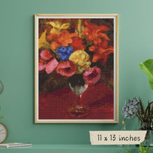 Poppies, Lilies and Blue Flowers Cross Stitch Pattern | William James Glackens