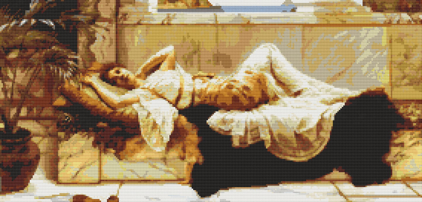 Reclining Girl Cross Stitch Kit | John William Godward