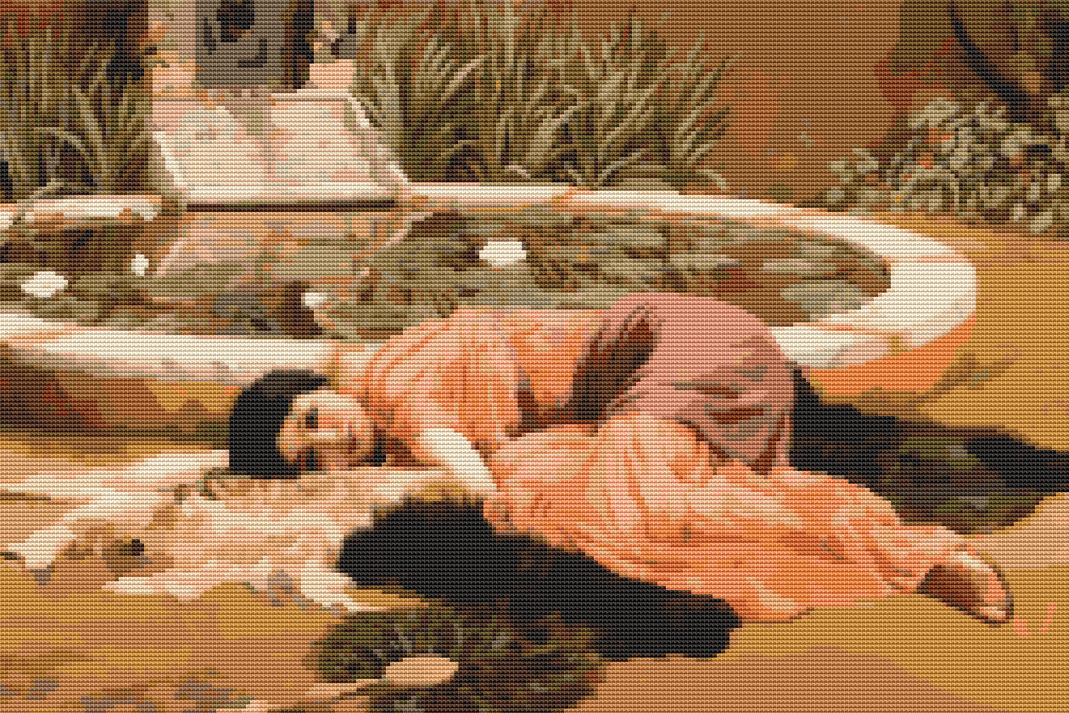Sweet Nothings Cross Stitch Pattern by John William Godward