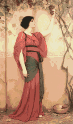 Autumn Cross Stitch Pattern by John William Godward