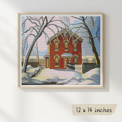 Red House Cross Stitch Pattern